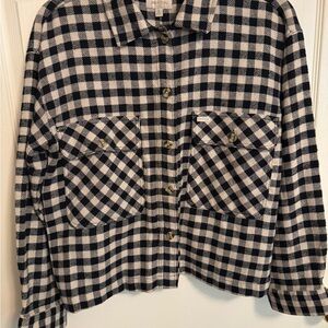 Brixton Black and White Checkered Utility Jacket